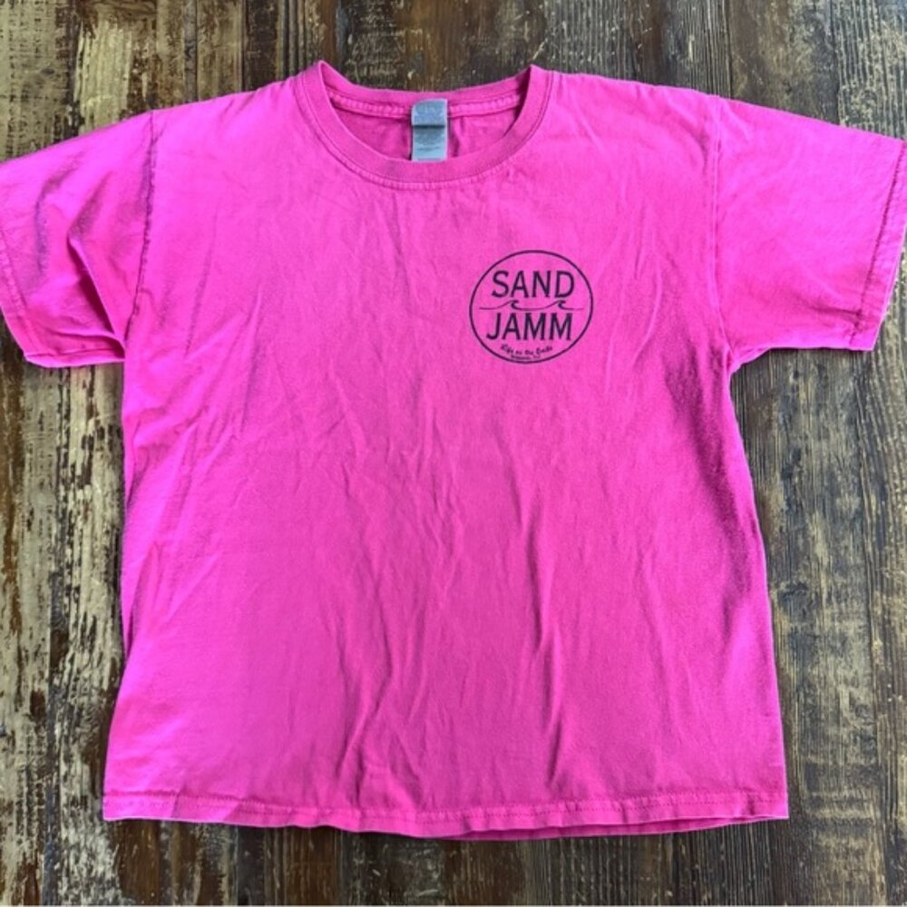 Gildan Kids Hot Pink Tee with Logo